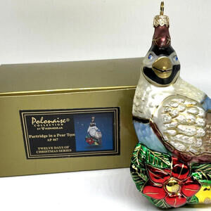 Kurt Adler Partridge in a Pear Tree Polonaise 12‎ Days Christmas Ornament